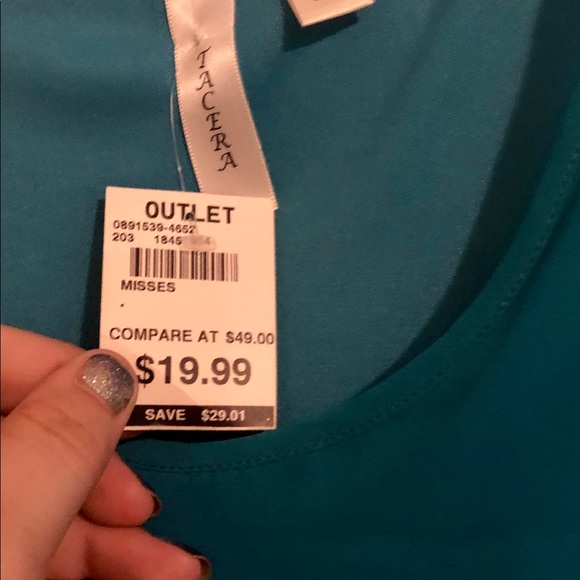 NWT Tacera Teal Dress Size M - Picture 2 of 2